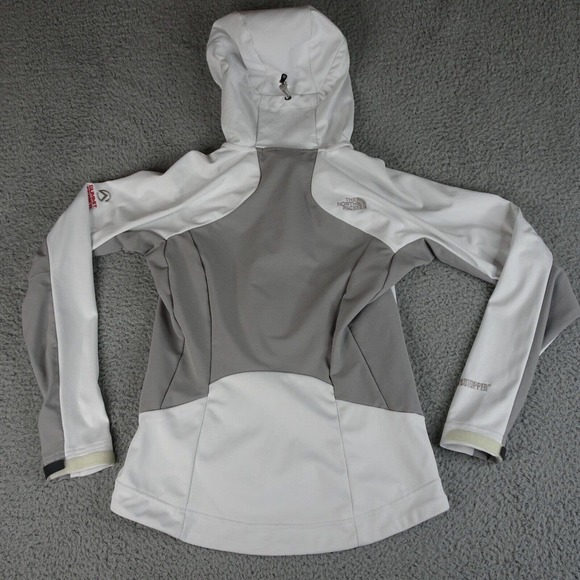 North Face Summit Series Womens Small Fleece White Hooded Full Zip - Picture 11 of 16